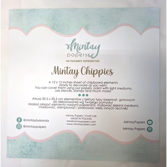 Mintay Chippies Chipboard Decor Elements Christmas Misc Set MT-CHIP2-D36 - Picture 3 of 4